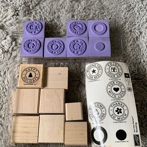 Stampin Up Rubber Stamp Set of 8. Two-Step Stampin Riveting